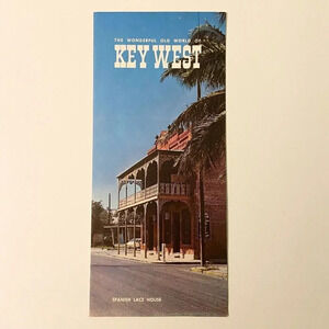 Vintage Old World of  Key West Spanish Lace House Brochure Pamphlet Souvenir